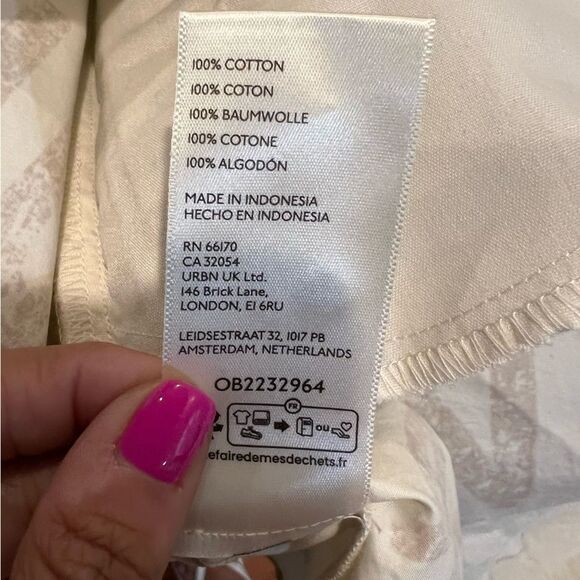 NWT BDG Urban Outfitters Eva Tie-Front Ruched Strap Trapeze Mini Dress medium - Picture 13 of 13